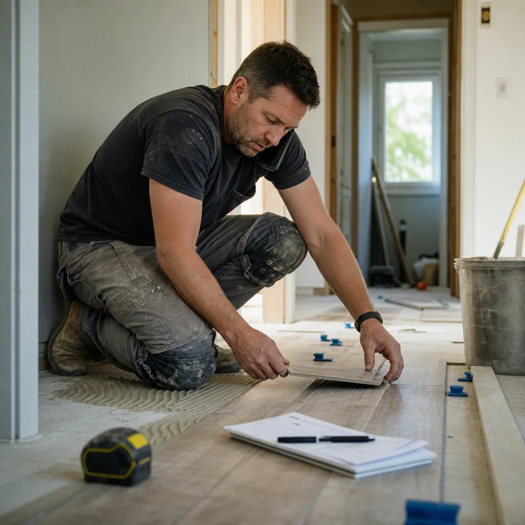 Small solo business owner handling everything alone