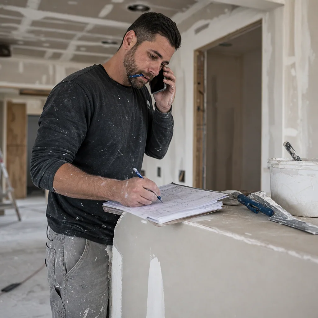 Small solo business owner handling everything alone